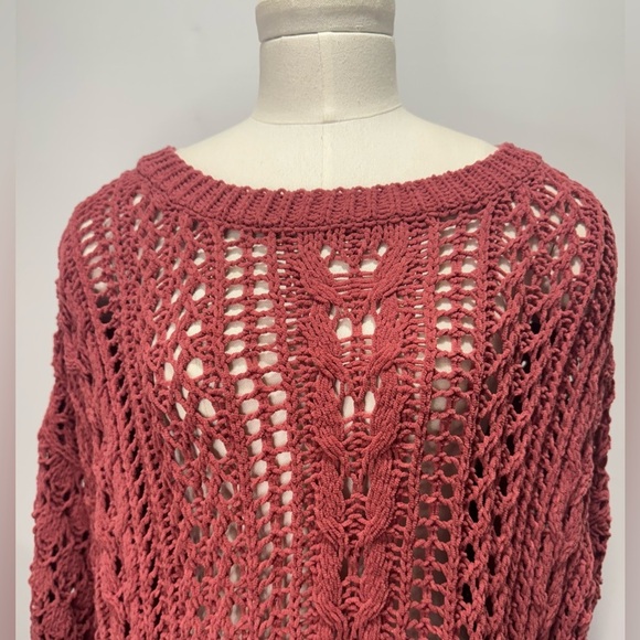 Elodie Womens Chunky Knit Sweater Pink Size Small - Picture 3 of 13